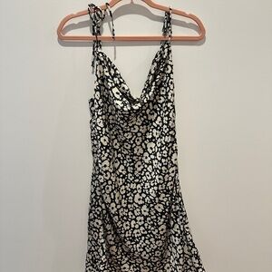 Le Lis Black and Cream Patterned Dress